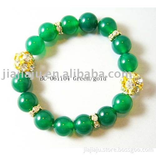 Bracelet BC-061104 green/golden